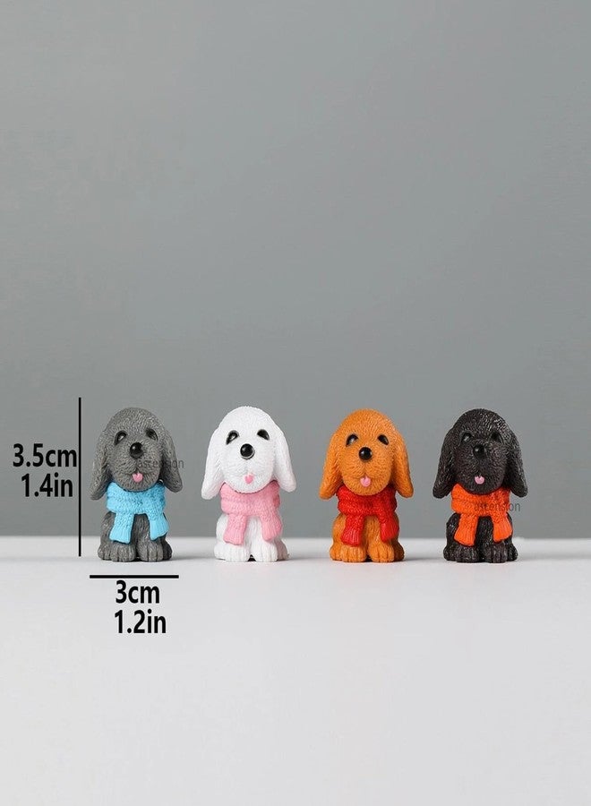 ascension 4 Pieces of Dogs Miniature Set Unique Gifts for Girlfriend Boyfriend Dog Miniature Set for Garden Décor, Living Room, Office, Restaurant Decoration, Doll House Decor - Image 4